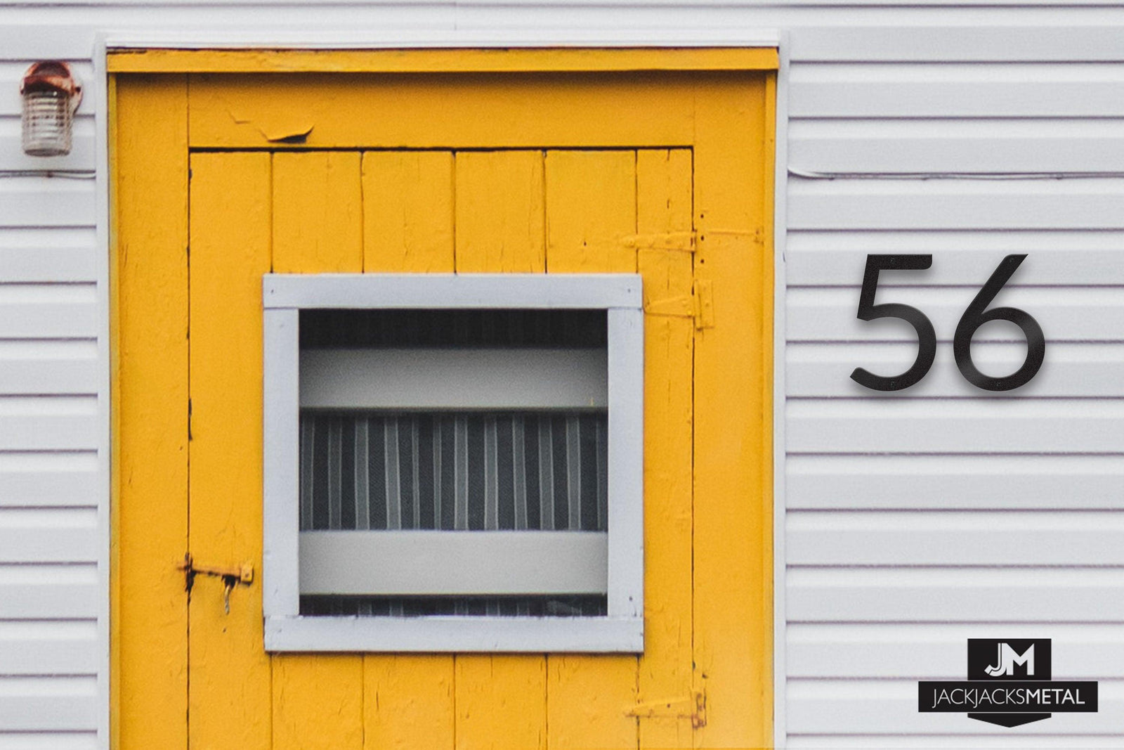 12'' Modern Classic House Number or Letter - Modern Classic Home Address - Large Door Numbers - JackJacks Metal