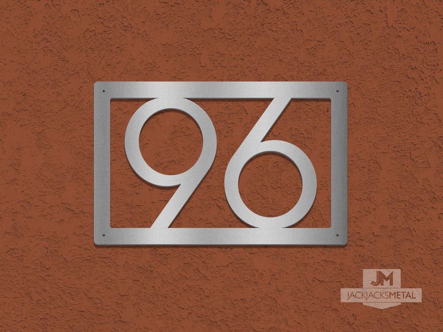 2 Digit Modern Address Plaques - Personalized Condo or Apartment Address Plates - JackJacks Metal