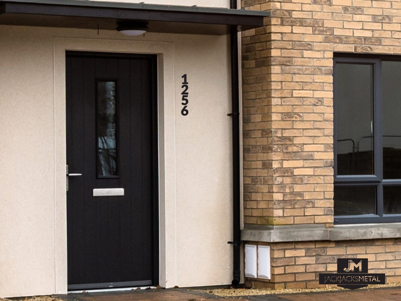 2" Modern Classic Metal Outdoor Address Signage Number - Modern Classic Home Address – Small Door Numbers - JackJacks Metal