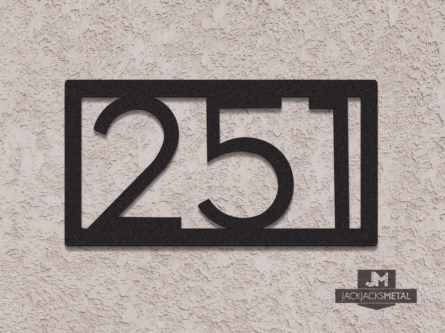 3 Digit Modern Address Plaques - Personalized Condo or Apartment Address Plates - JackJacks Metal