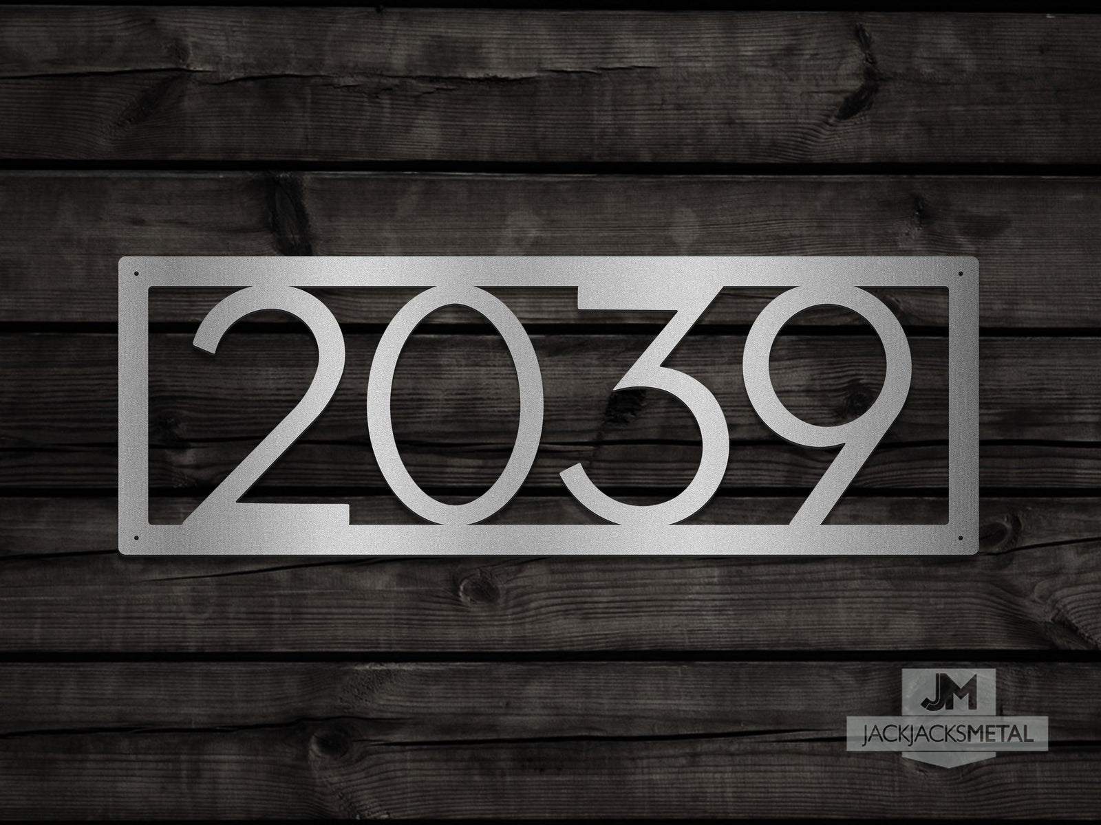 4 Digit Modern Address Plaques - Personalized Condo or Apartment Address Plates - JackJacks Metal