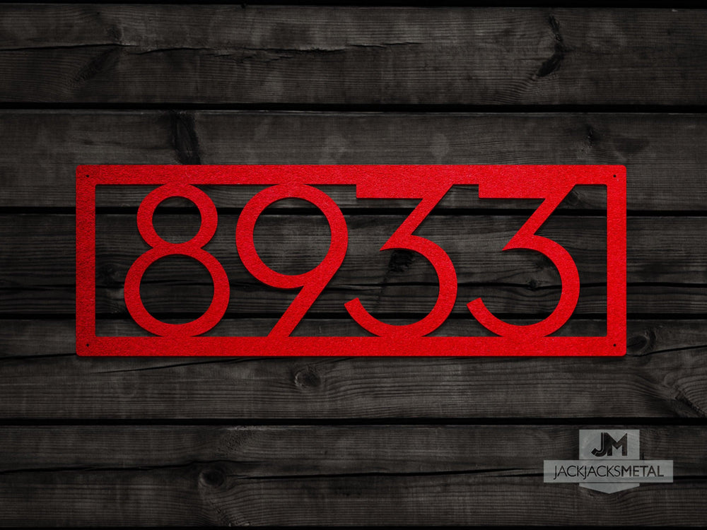 4 Digit Modern Address Plaques - Personalized Condo or Apartment Address Plates - JackJacks Metal