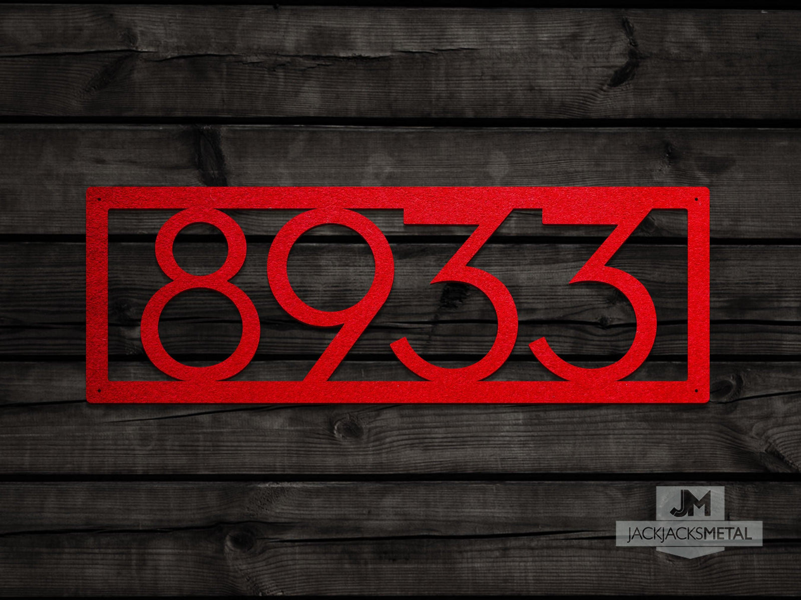 4 Digit Modern Address Plaques - Personalized Condo or Apartment Address Plates - JackJacks Metal