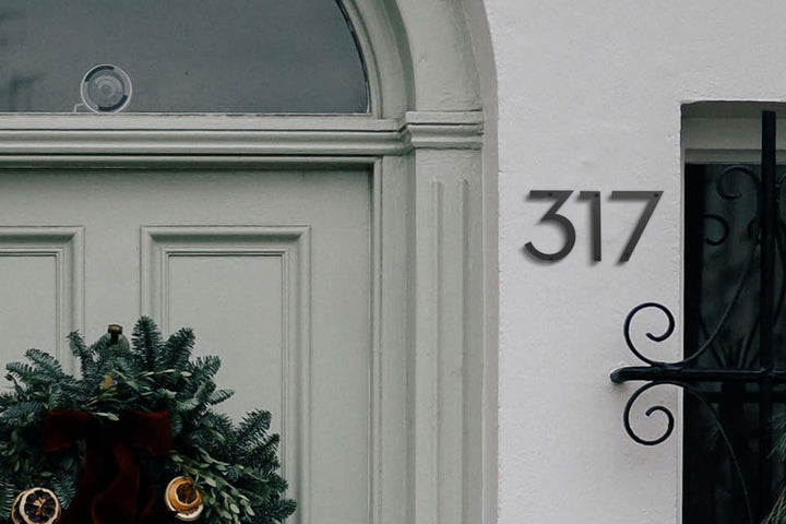 4'' Modern House Number or Letter - Contemporary Home Address - Medium Door Numbers - JackJacks Metal