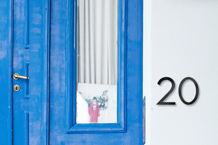 4'' Modern House Number or Letter - Contemporary Home Address - Medium Door Numbers - JackJacks Metal