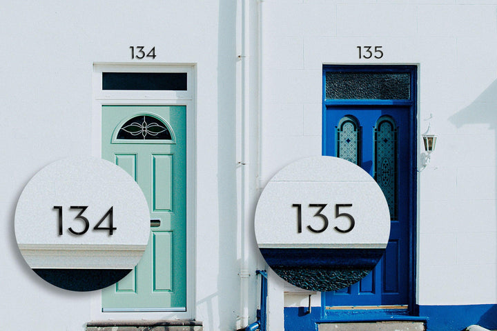 4'' Modern House Number or Letter - Contemporary Home Address - Medium Door Numbers - JackJacks Metal