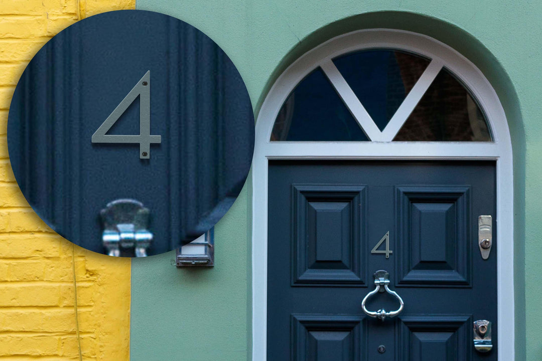 4'' Modern House Number or Letter - Contemporary Home Address - Medium Door Numbers - JackJacks Metal
