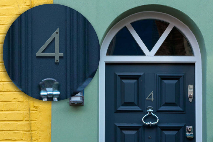 4'' Modern House Number or Letter - Contemporary Home Address - Medium Door Numbers - JackJacks Metal