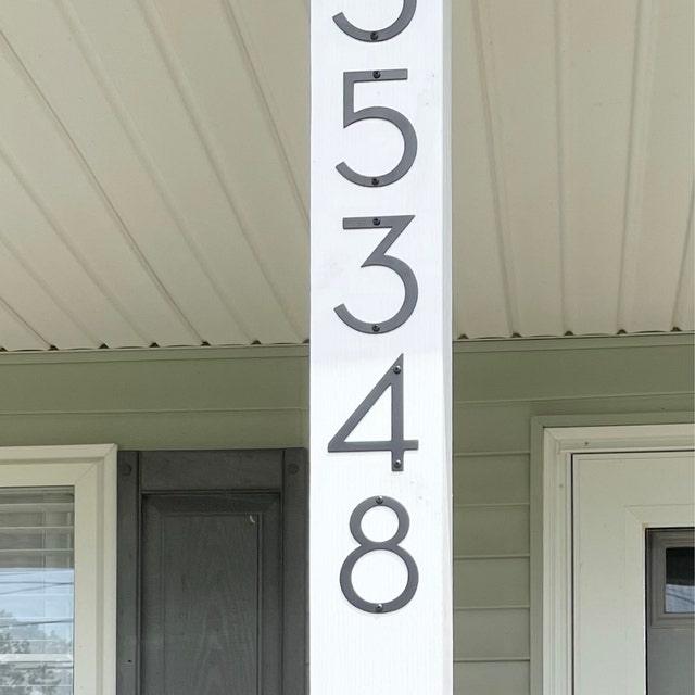 4'' Modern House Number or Letter - Contemporary Home Address - Medium Door Numbers - JackJacks Metal 