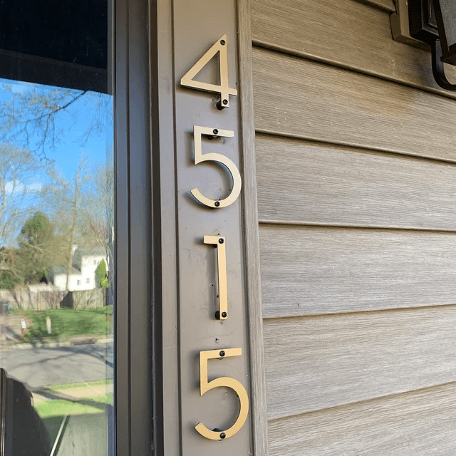 4'' Modern House Number or Letter - Contemporary Home Address - Medium Door Numbers - JackJacks Metal