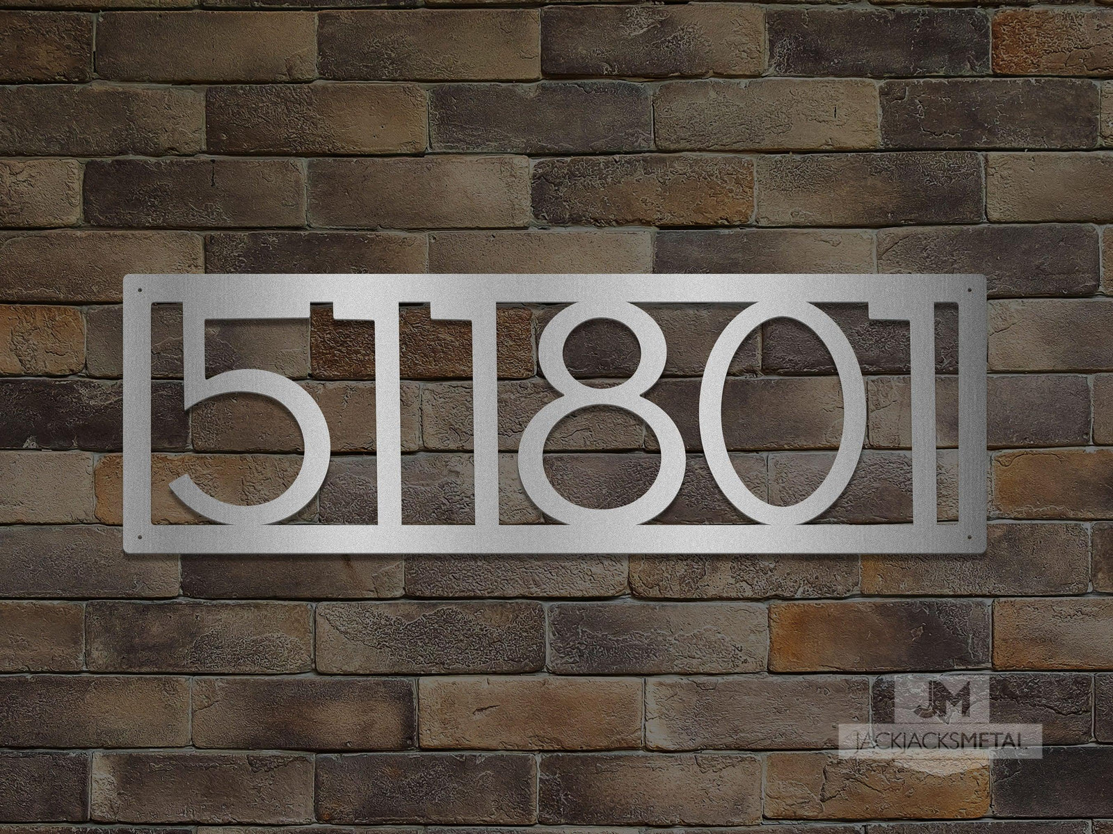 5 Digit Modern Address Plaques - Personalized Condo or Apartment Address Plates - JackJacks Metal