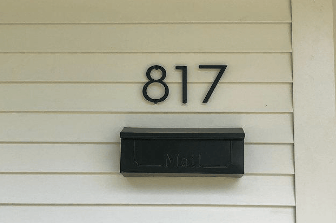 5'' Modern House Number or Letter - Contemporary Home Address -Medium Door Numbers - JackJacks Metal