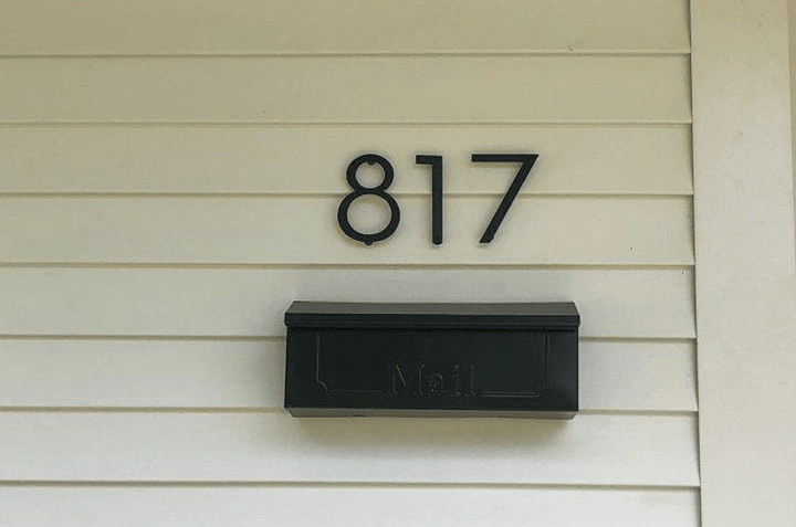 5'' Modern House Number or Letter - Contemporary Home Address -Medium Door Numbers - JackJacks Metal