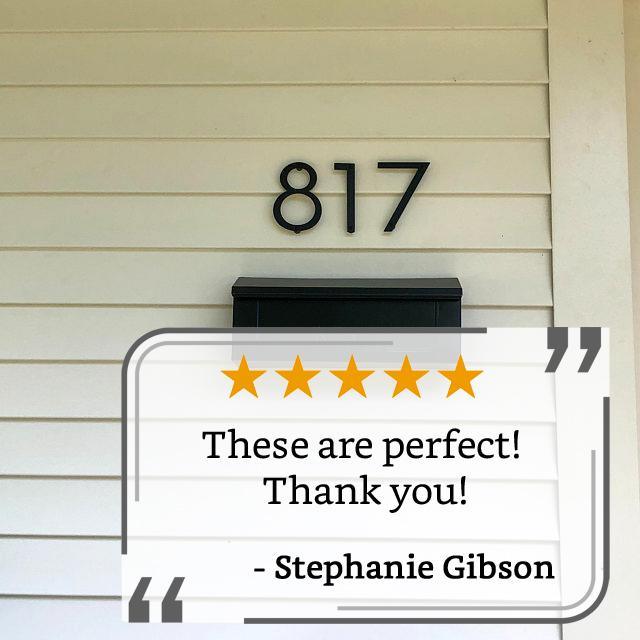 5'' Modern House Number or Letter - Contemporary Home Address -Medium Door Numbers - JackJacks Metal