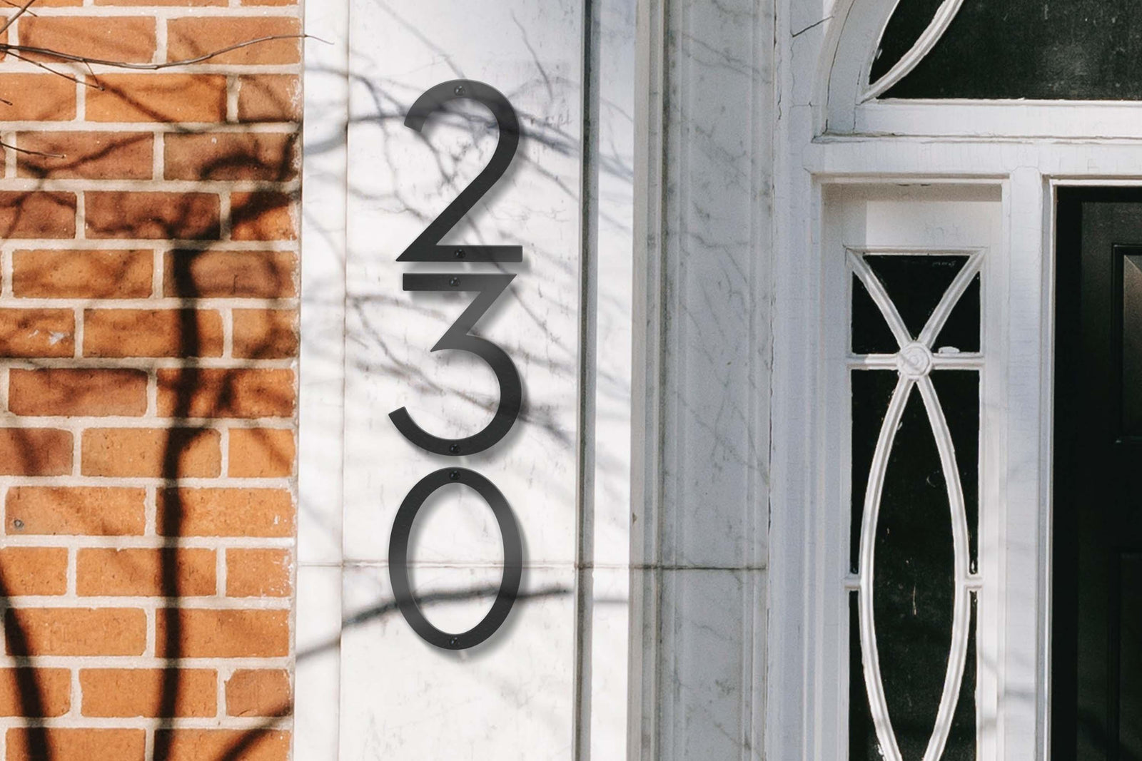 6'' Modern House Number or Letter - Contemporary Home Address - Medium Door Numbers - JackJacks Metal