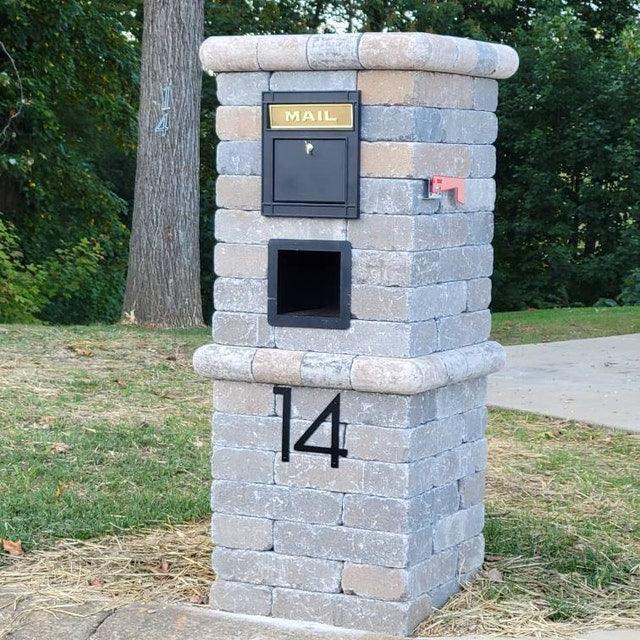 8'' Modern House Number or Letter - Contemporary Home Address - Large Door Numbers - JackJacks Metal