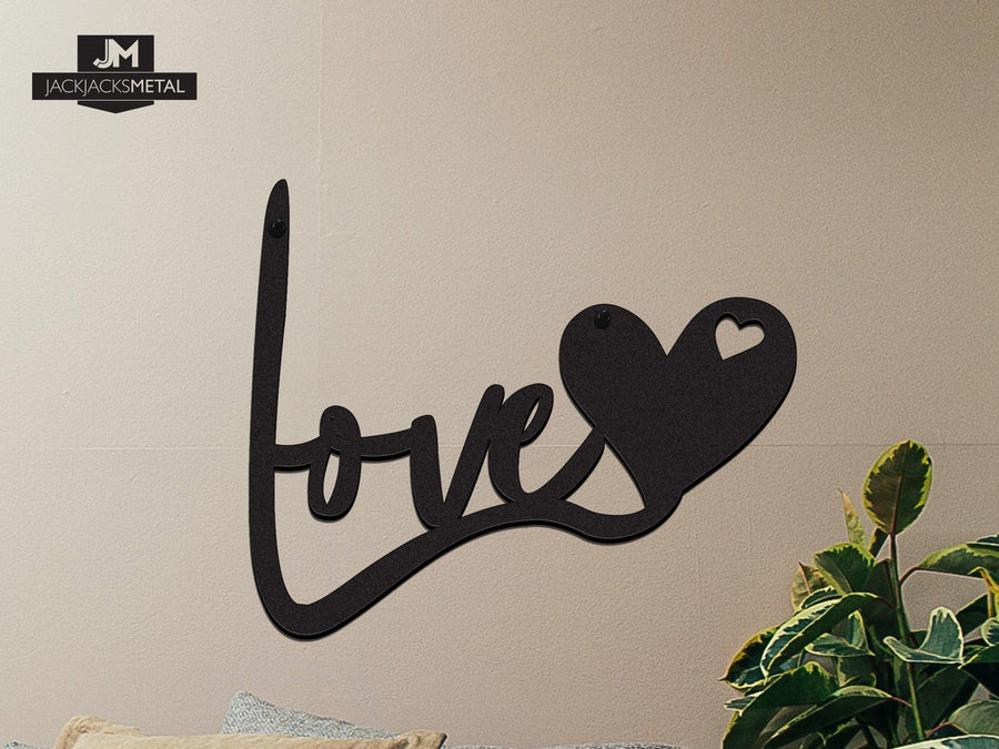 Love Heart Sign - JackJacks Metal