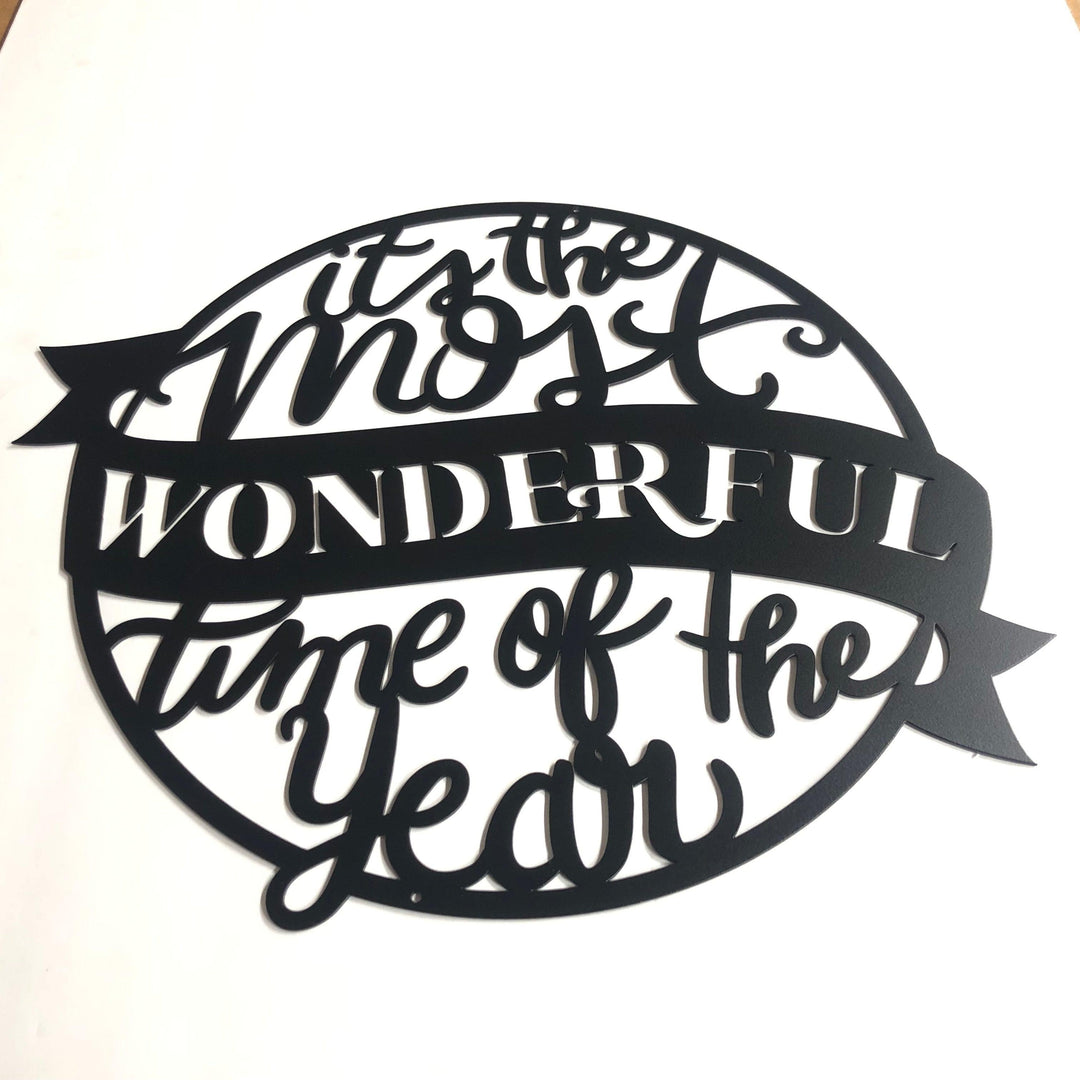 Most Wonderful Time of the Year Christmas Metal Sign - JackJacks Metal