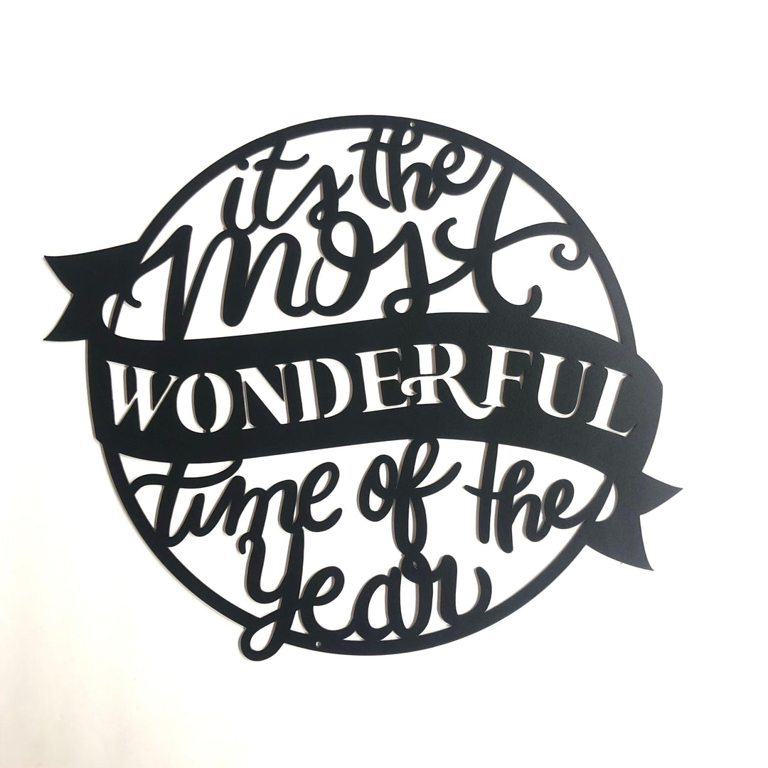 Most Wonderful Time of the Year Christmas Metal Sign - JackJacks Metal