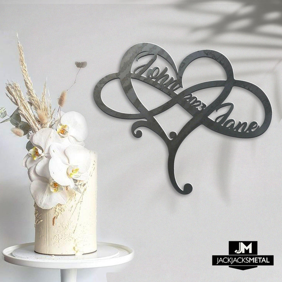 Personalized Infinity & Heart Sign - JackJacks Metal