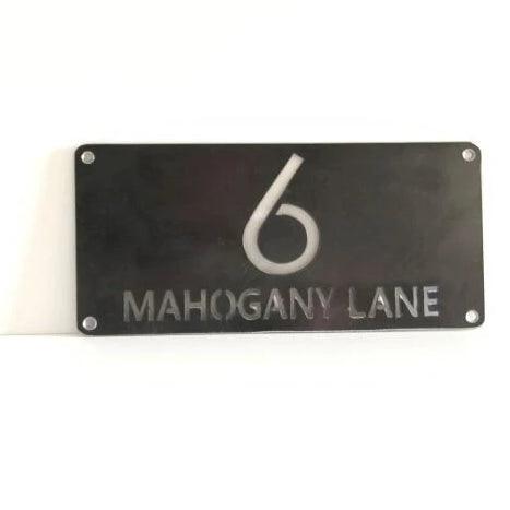 Metal Address Custom Address Metal Sign for home or business - Plasma Cut from Mild Steel