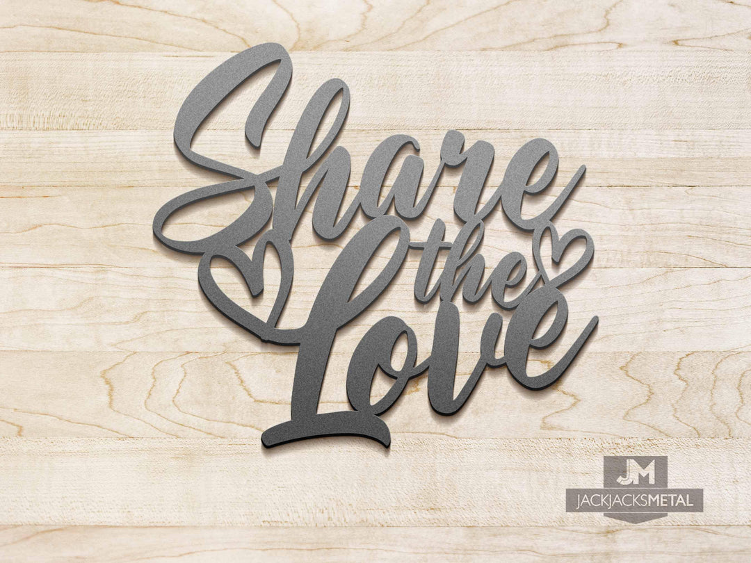 Share the Love Metal Sign - Decorative Wedding Word Signs - JackJacks Metal