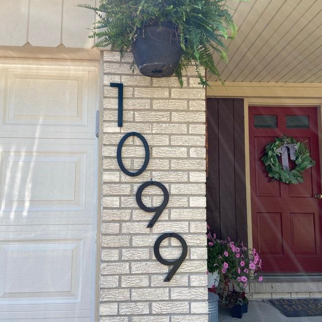 10'' Modern House Number or Letter - Contemporary Home Address - Large Door Numbers - JackJacks Metal 