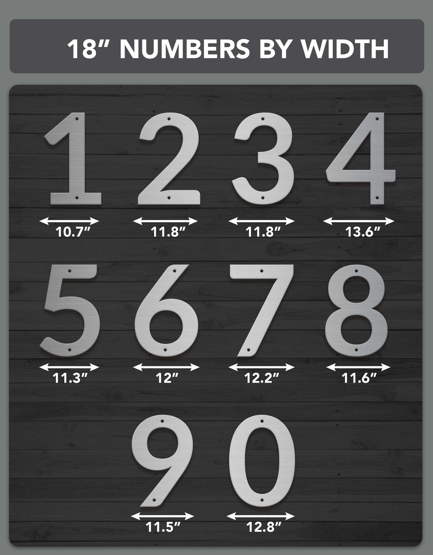 Numbers At Home Custom Size up to 18” Modern Classic House Number - Large Door Numbers ...