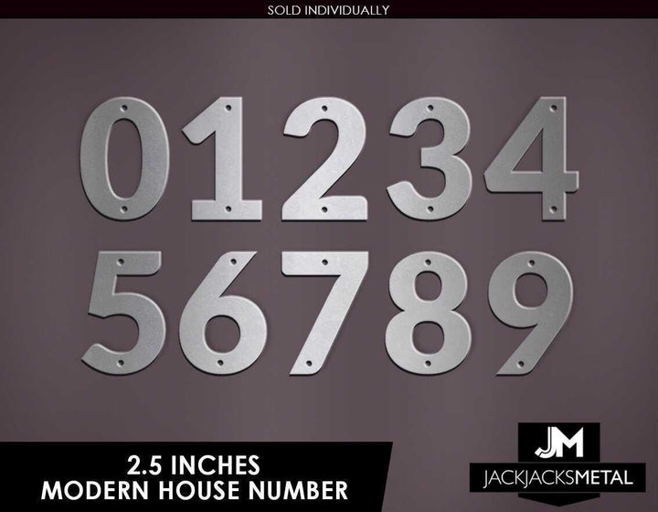 Steel Address Numbers Modern Metal House Numbers | Outdoor Address Numbers | JackJacks Metal ...