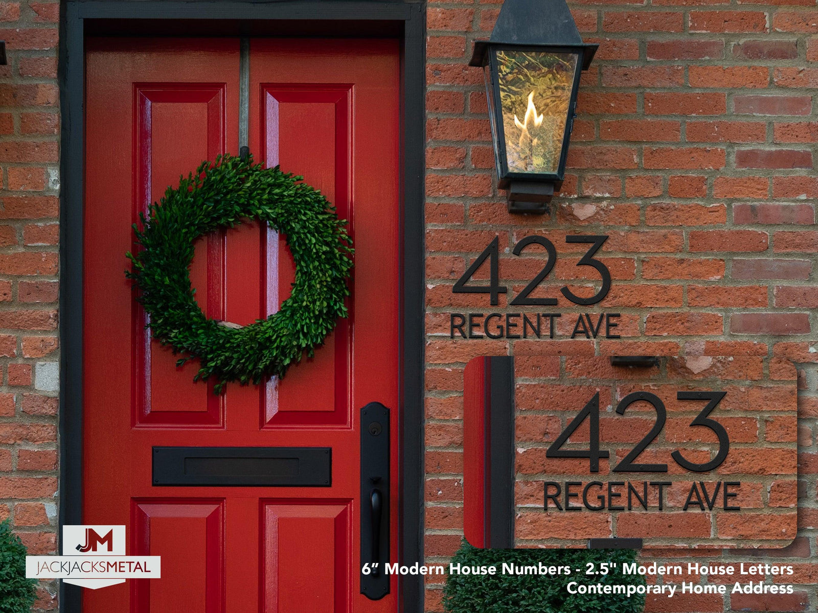 2.5" Modern House Letter - Contemporary Home Address - Small Size Letters - JackJacks Metal 