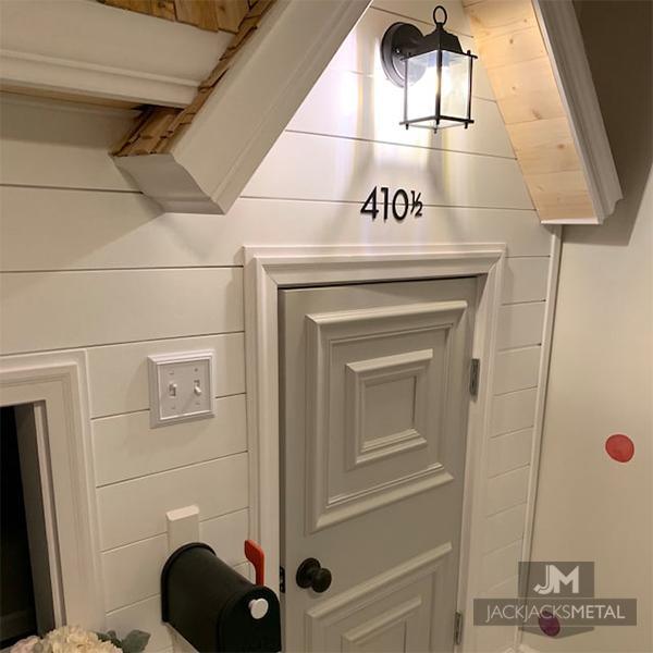 2.5" Modern Metal Outdoor Address Signage Number - Contemporary Home Address – Small Door Numbers - JackJacks Metal 