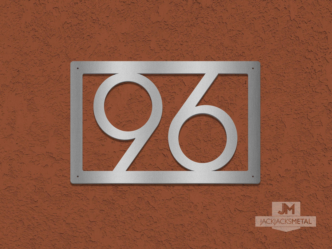 2 Digit Modern Address Plaques - Personalized Condo or Apartment Address Plates - JackJacks Metal 