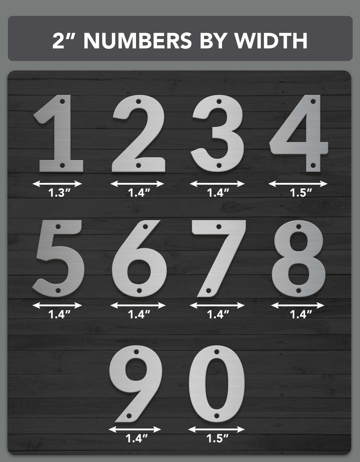Address Numbers Small Modern Metal House Numbers | Outdoor Address Numbers | JackJacks Metal ...