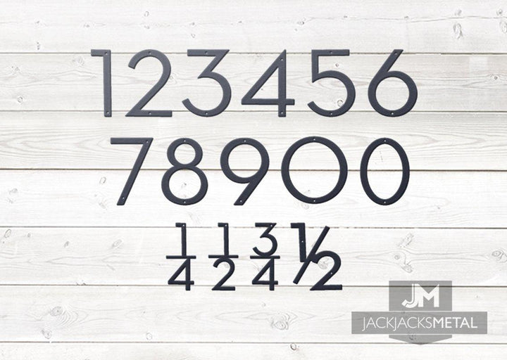 2" Modern Metal Outdoor Address Signage Number - Contemporary Home Address – Small Door Numbers - JackJacks Metal 