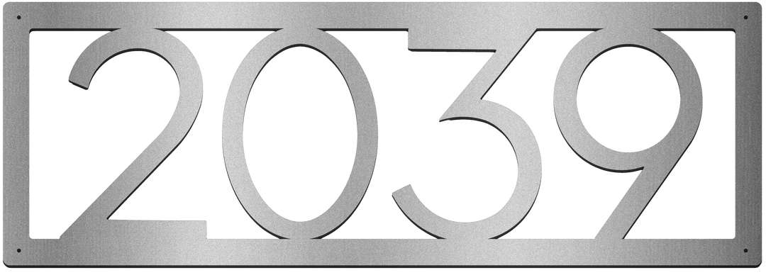 4 Digit Modern Address Plaques - Personalized Condo or Apartment Address Plates - JackJacks Metal 