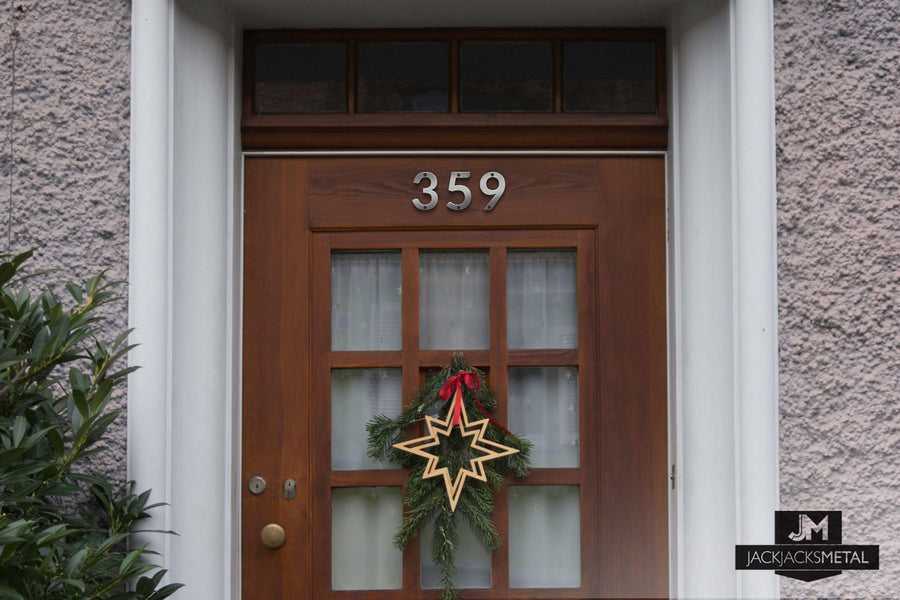 5" Lato Metal Outdoor Address Signage Number - Contemporary Home Address – Medium Door Numbers - JackJacks Metal 