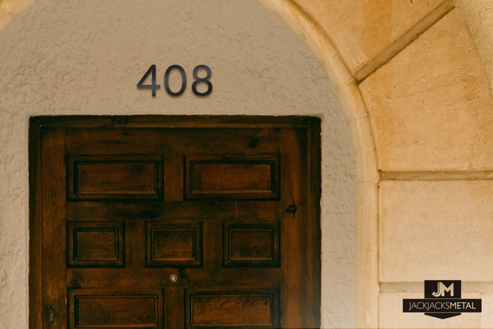 5" Lato Metal Outdoor Address Signage Number - Contemporary Home Address – Medium Door Numbers - JackJacks Metal 