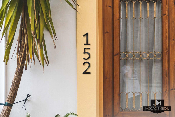 5" Lato Metal Outdoor Address Signage Number - Contemporary Home Address – Medium Door Numbers - JackJacks Metal 