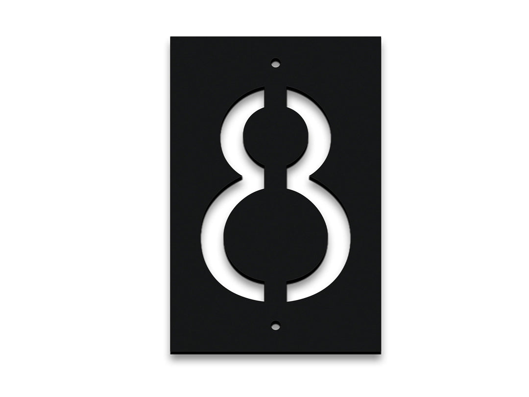5" wide Vertical Address Plaques- Custom Metal Address Signage- Home Address Signs - JackJacks Metal 