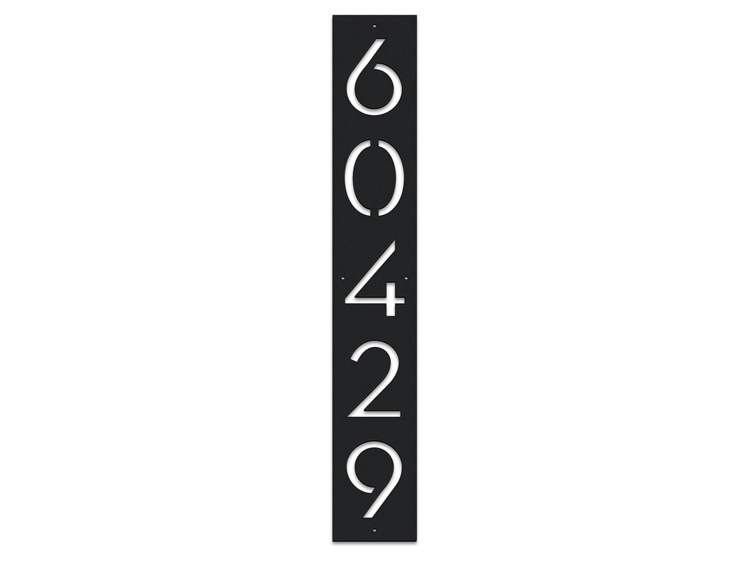 5" wide Vertical Address Plaques- Custom Metal Address Signage- Home Address Signs - JackJacks Metal 