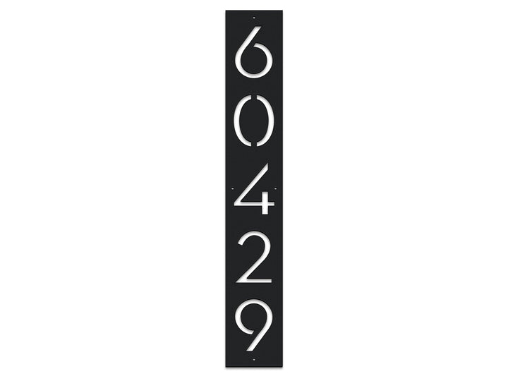 5" wide Vertical Address Plaques- Custom Metal Address Signage- Home Address Signs - JackJacks Metal 
