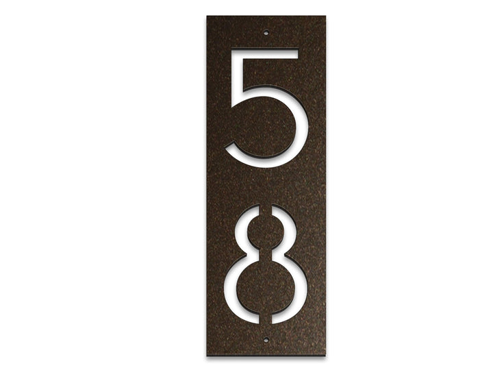 5" wide Vertical Address Plaques- Custom Metal Address Signage- Home Address Signs - JackJacks Metal 