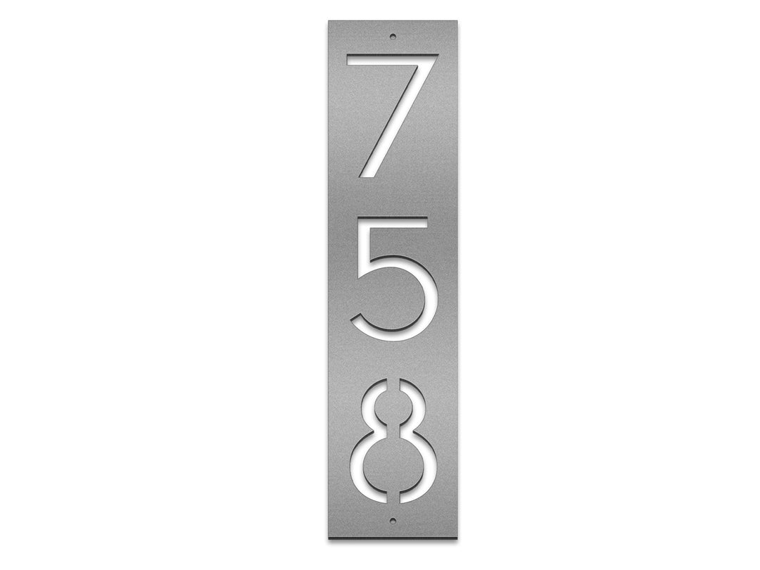 5" wide Vertical Address Plaques- Custom Metal Address Signage- Home Address Signs - JackJacks Metal 