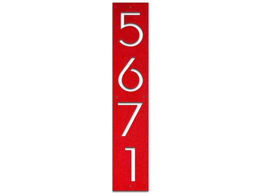 5" wide Vertical Address Plaques- Custom Metal Address Signage- Home Address Signs - JackJacks Metal 