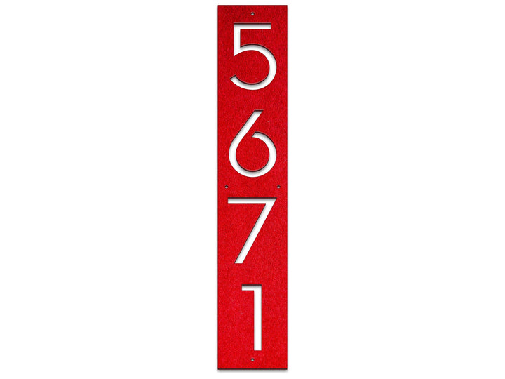 5" wide Vertical Address Plaques- Custom Metal Address Signage- Home Address Signs - JackJacks Metal 