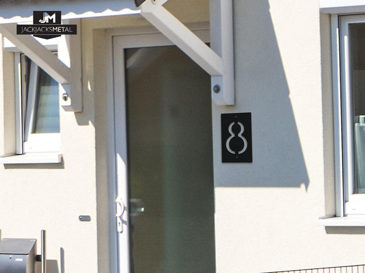 5" wide Vertical Address Plaques- Custom Metal Address Signage- Home Address Signs - JackJacks Metal 