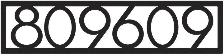 6 Digit Modern Address Plaques - Personalized Condo or Apartment Address Plates - JackJacks Metal 