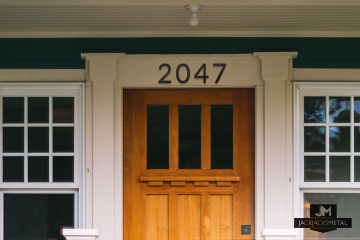 6" Modern Classic Metal Outdoor Address Signage Number - Modern Classic Home Address – Medium Door Numbers - JackJacks Metal 