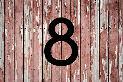 8'' Modern House Letter - Contemporary Home Address -Large Size Letters - JackJacks Metal 