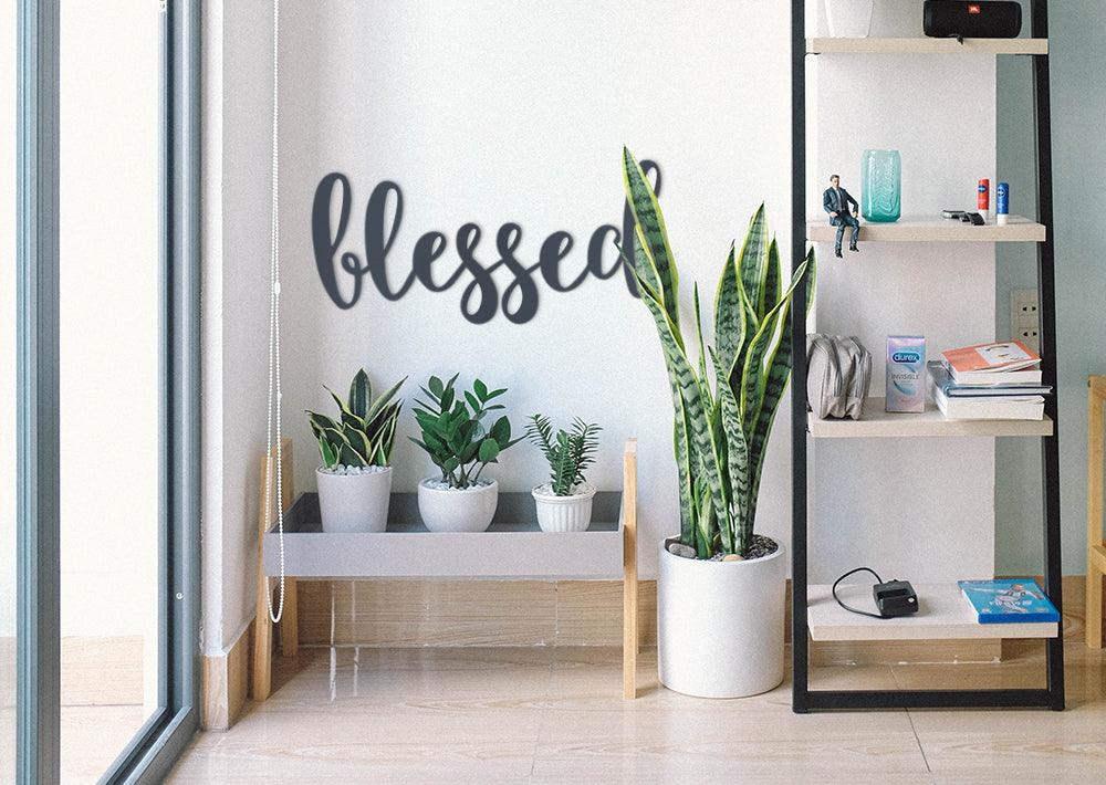 Blessed Word Wall Art Sign - JackJacks Metal 